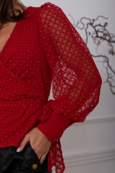 LaBalancia Bluzka AMY tiul - Czerwona (5907378502462)