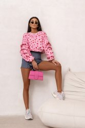 LaBalancia Bluza REMY print - Flowers on pink (5907378521388)