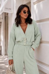 LaBalancia Komplet MEGGI sztruks - Matcha (5907378523016)