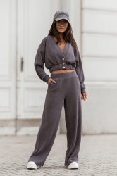 LaBalancia Komplet MEGGI sztruks - Grafit (5907378523474)