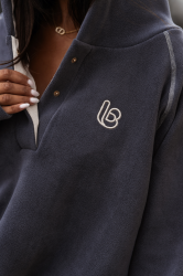 LaBalancia Bluza polarowa LOOM - Grafit + beż (5907378523696)