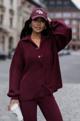 LaBalancia Komplet BLAIR sztruks - Bordo (5907378524105)