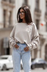 LaBalancia Bluza REMY etro - Melanż ciemny beż (5907378523801)