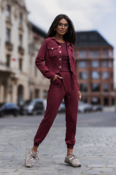 LaBalancia Milano 3 częściowy zestaw dresowy - Bordo (5907378523900)