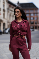 LaBalancia Milano 3 częściowy zestaw dresowy - Bordo (5907378523900)