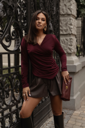 LaBalancia Bluzka CLAIRE - Bordo (5907378526710)