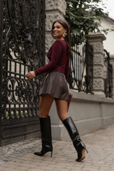 LaBalancia Bluzka CLAIRE - Bordo (5907378526710)