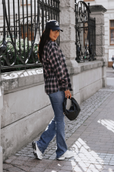 LaBalancia Koszula flanelowa WOODS - Czarny + róż (5907378528868)