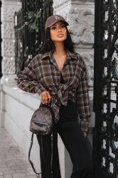 LaBalancia Koszula flanelowa WOODS  - Brąz + Błękit (5907378528875)